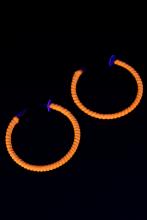 Boucles d'oreilles orange fluo créoles