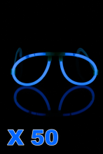 Kit 50 lunettes fluo bleu