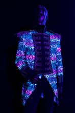 Veste de parade année 80 fluo UV L homme