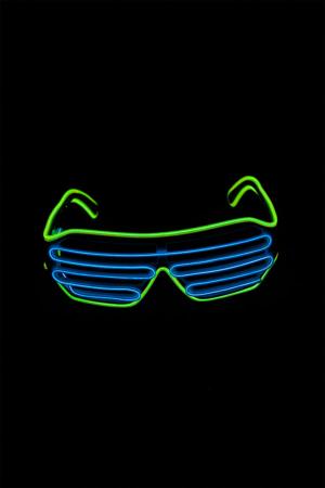 HAAC Gag Party Lunettes avec lumière lumineux Couleur Vert Rouge ou Bleu pour carnaval 