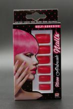 Faux ongles rose fluo adhsifs