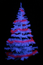 Sapin artificiel Noël Blanc fluo UV 210 cm