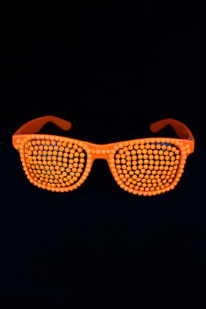 THEE LED Lunettes Lumineuse Accessoire pour Halloween Déguisement Orange 