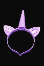Serre tête lumineux licorne violet