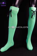 Chaussettes Vertes fluo longues avec petit noeud noir