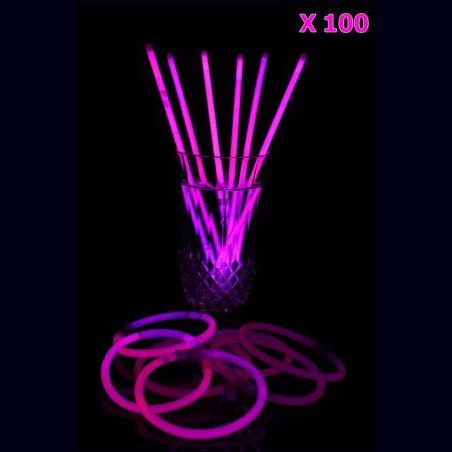 Bracelets Lumineux Fluorescents – Lot De 100 Avec 7 Couleurs Néon – Parfaits Pour Fêtes, Noël, Soirées Et événements