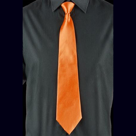 Cravate orange fluo réglable