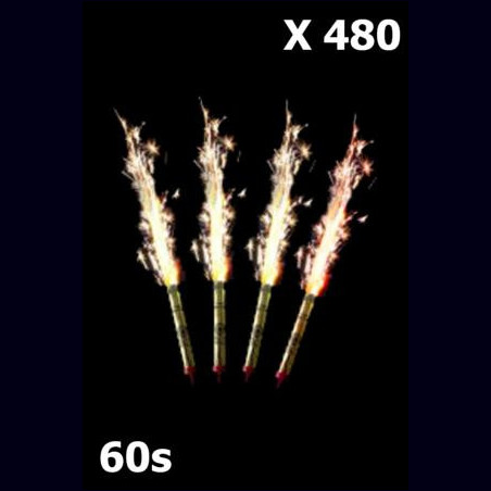 500 Fontaines lumineuses 60 secondes  ( 0,41€ ht/pcs)