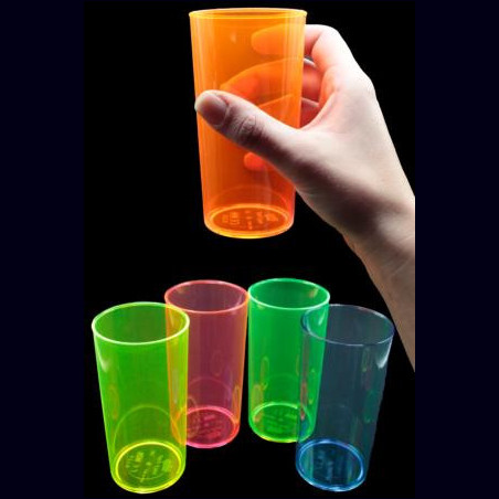 Verre fluo long drink réutilisable 29cl 5 couleurs UV - 20 pièces