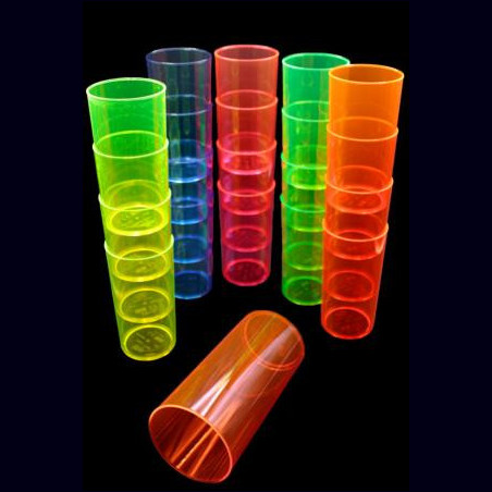 Verre fluo long drink réutilisable 29cl 5 couleurs UV - 100 pièces