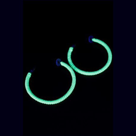 Boucles d'oreilles fluo créoles jaunes