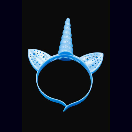 Serre tête lumineux licorne bleu