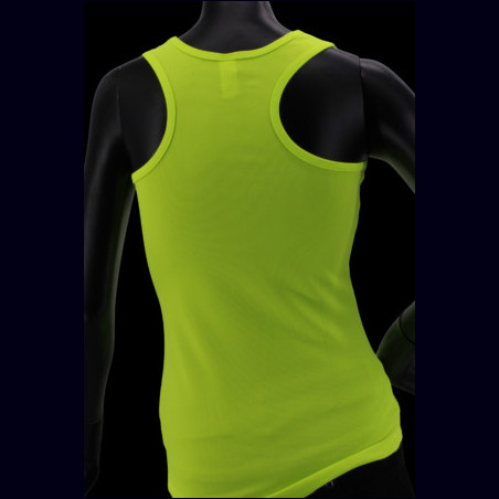 Débardeur sport fluo femme jaune