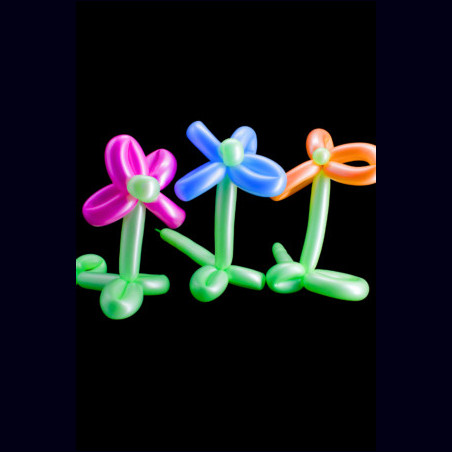 100 ballons à modeler mix de couleurs fluo Ø5 x150 cm