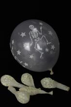 Ballons phosphorescents squelette 28 cm X 25