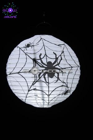 Lanterne blanche lumineuse Halloween 20 cm