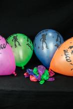 25 Ballons Fluo Disco assortiment de couleurs
