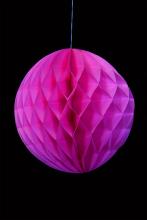 Boule en papier rose fluo - 30 cm  