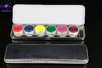 Palette Supracolor fard gras 6 couleurs fluorescentes rechargeables