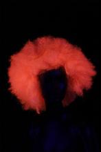 Perruque rose fluo afro