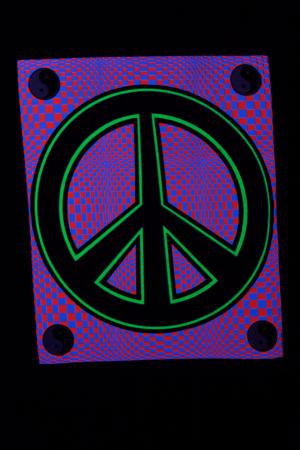 Poster fluo en tissu Peace UV