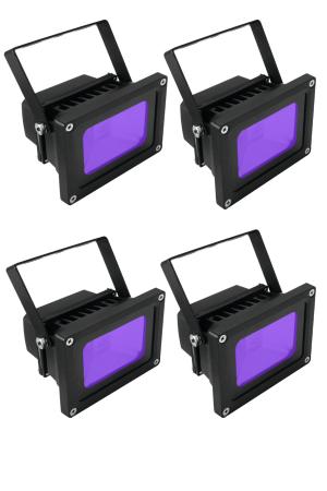  4 X Projecteurs UV led 385-400nm 10w