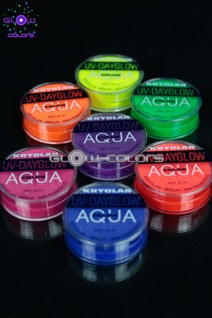  Pack Aquacolor 7 couleurs fluorescentes 8g