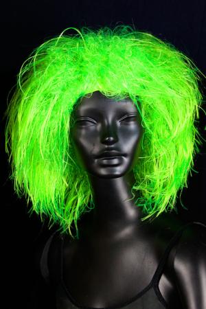 Perruque vert fluo cheveux de fée