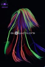 Rajout fluo avec tresses multicolore