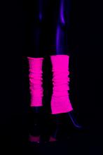 Chaussettes de danse rose fluo UV