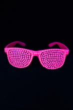 Lunettes rose fluo perles