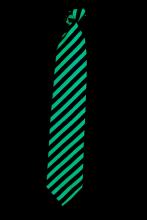 Cravate vert fluo rayée