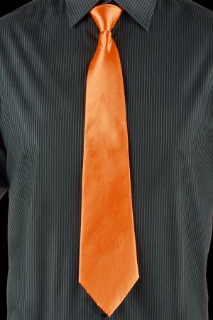 Cravate orange fluo réglable