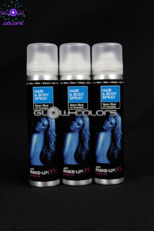 Spray fluo bleu corps et cheveux 
