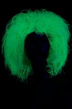 Perruque vert fluo cheveux de fée