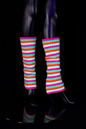 Chaussettes de danse multicolore fluo 