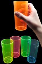 Verre fluo long drink réutilisable 29cl 4 couleurs UV - 20 pièces