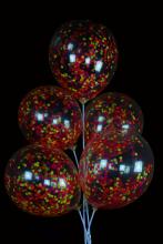 Ballon fluo confettis - 6 pièces