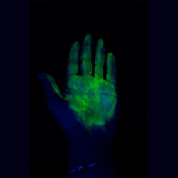 Kit hygiène des mains gel invisible UV vert + Lampe UV