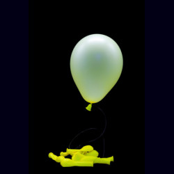50 Ballons ovales jaune fluo Ø13 cm