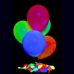 50 ballons ovales mix de couleurs fluo Ø30 cm