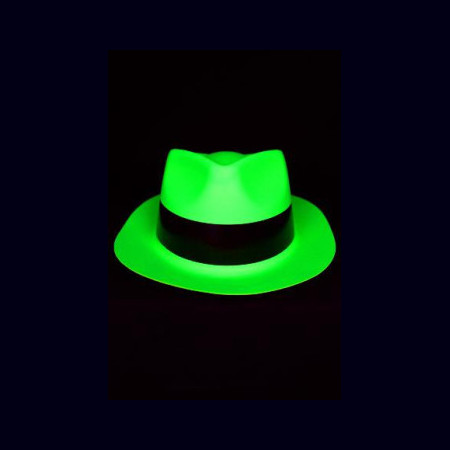 Chapeau vert fluo Al capone L XL