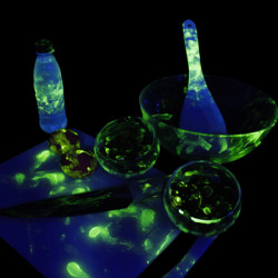Hygiène des mains gel invisible UV vert