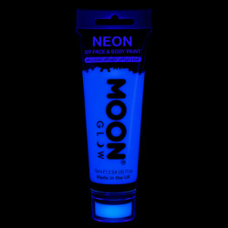 Maquillage fluo UV avec applicateur éponge - 75 ml - Bleu
