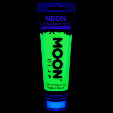 Peinture verte fluorescente Moon Glow brillant sous lumière UV