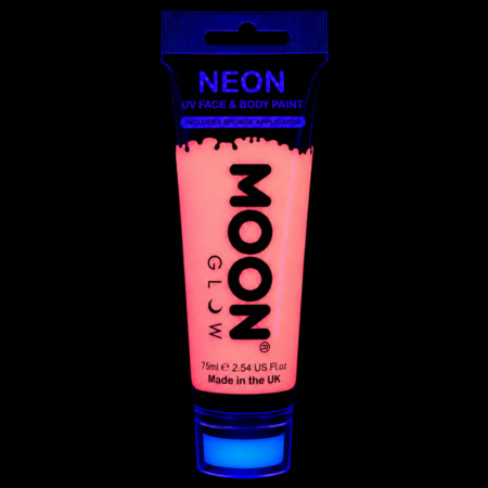 Peinture fluo mauve UV Moon Glow pour visage et corps 75 ml