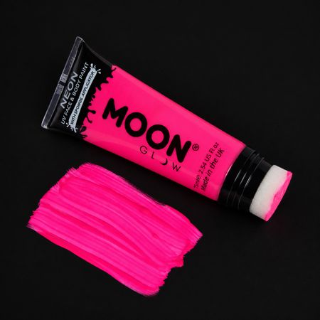 Maquillage fluo UV avec applicateur éponge - 75 ml - Rose