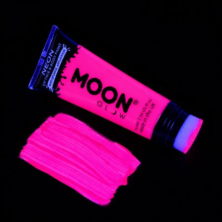 Maquillage fluo UV avec applicateur éponge - 75 ml - Rose