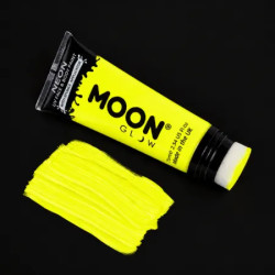 Maquillage fluo UV avec applicateur éponge - 75 ml - Jaune