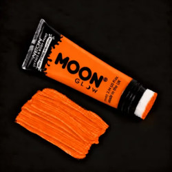 Maquillage fluo UV avec applicateur éponge - 75 ml - Orange